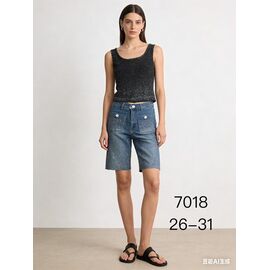 Шорти жіночі 7018 blue р.26-31 "NewJeans" недорого оптом від прямого постачальника