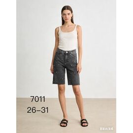 Шорти жіночі 7011 d.grey р.26-31 "NewJeans" недорого оптом від прямого постачальника
