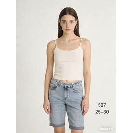 Шорти жіночі 587 l.blue р.25-30 "NewJeans" недорого оптом від прямого постачальника