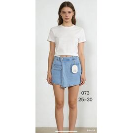 Спідниця-шорти жіноча 073 l.blue р.25-30 "NewJeans" недорого оптом від прямого постачальника