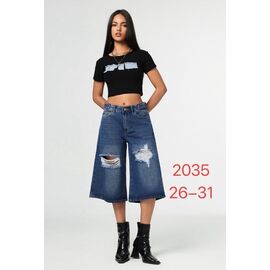 Бриджі жіночі 2035 blue р.26-31 "NewJeans" недорого оптом від прямого постачальника