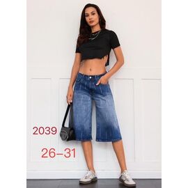 Бриджі жіночі 2039 blue р.26-31 "NewJeans" недорого оптом від прямого постачальника