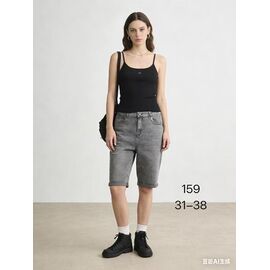 Шорти жіночі 159 grey р.31-38 "NewJeans" недорого оптом від прямого постачальника