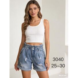 Шорти жіночі 3040 l.blue р.25-30 "NewJeans" недорого оптом від прямого постачальника