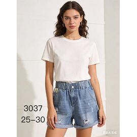 Шорти жіночі 3037 l.blue р.25-30 "NewJeans" недорого оптом від прямого постачальника