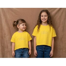 Фотография Топик детский на девочку 854 yellow р.128-158 "Bright Harmony" недорого оптом от прямого поставщика