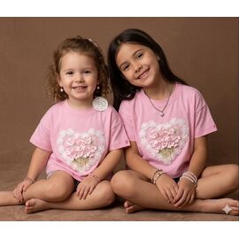 Фотография Футболка детская на девочку 854-2 pink р.104-122 "Bright Harmony" недорого оптом от прямого поставщика