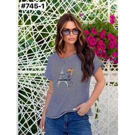 футболка жіноча 745-1 navy р.46-52 "ZLATA" недорого оптом від прямого постачальника