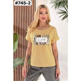 футболка жіноча 745-2 yellow р.46-52 "ZLATA" недорого оптом від прямого постачальника