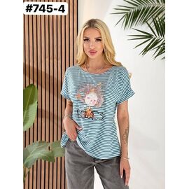 футболка жіноча 745-4 green р.46-52 "ZLATA" недорого оптом від прямого постачальника