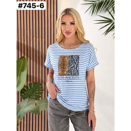 футболка жіноча 745-6 l.blue р.46-52 "ZLATA" недорого оптом від прямого постачальника
