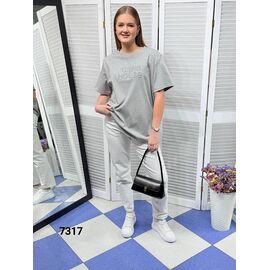 футболка жіноча 7317 grey р.one size "LOOK" недорого оптом від прямого постачальника