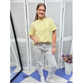 футболка жіноча 7317 yellow р.one size "LOOK" недорого оптом від прямого постачальника