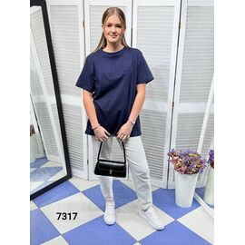 футболка жіноча 7317 navy р.one size "LOOK" недорого оптом від прямого постачальника