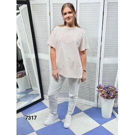 футболка жіноча 7317 l.beige р.one size "LOOK" недорого оптом від прямого постачальника