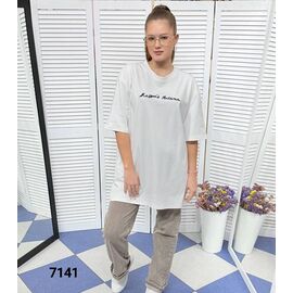 футболка жіноча 7141 white р.one size "LOOK" недорого оптом від прямого постачальника