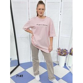 футболка жіноча 7141 pink р.one size "LOOK" недорого оптом від прямого постачальника