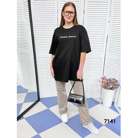 футболка жіноча 7141 black р.one size "LOOK" недорого оптом від прямого постачальника