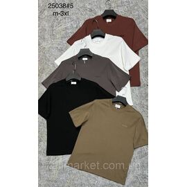 Футболка чоловіча молодіжна р-ри M-3XL (5 кв) "PROSTOMEN" недорого гуртом від прямого постачальника