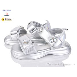 Фотография Босоножки детские летние Лето ZC151 silver (6 пар р.32-37) "Clibee-Doremi" недорого оптом от прямого поставщика