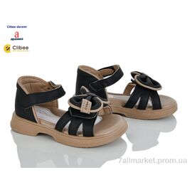 Фотография Босоножки детские летние Лето AA699 black (6 пар р.21-26) "Clibee-Doremi" недорого оптом от прямого поставщика