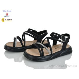 Фотография Босоножки детские летние Лето A9270 black (8 пар р.31-36) "Clibee-Doremi" недорого оптом от прямого поставщика