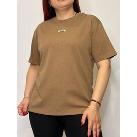 футболка жіноча H538 d.beige р.50-56 "Kosta" недорого оптом від прямого постачальника