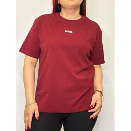 футболка жіноча H538 wine р.50-56 "Kosta" недорого оптом від прямого постачальника