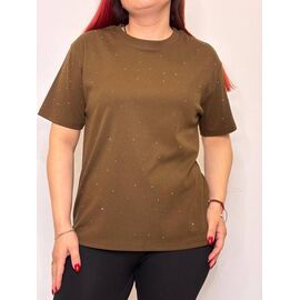 футболка жіноча H538-1 brown р.50-56 "Kosta" недорого оптом від прямого постачальника