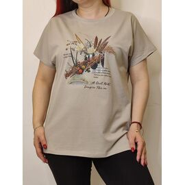 футболка жіноча KS73 beige р.48-52 "Kosta" недорого оптом від прямого постачальника