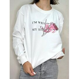 Светр жіночий 7074  white р.44-48 "Kosta" недорого оптом від прямого постачальника