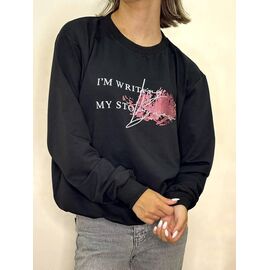 Светр жіночий 7074 black р.44-48 "Kosta" недорого оптом від прямого постачальника