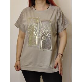 футболка жіноча 7502 beige р.48-52 "Kosta" недорого оптом від прямого постачальника