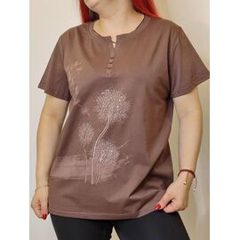 футболка жіноча 9679 brown р.48-52 "Kosta" недорого оптом від прямого постачальника
