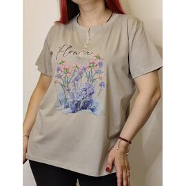 футболка жіноча 9687 beige р.48-52 "Kosta" недорого оптом від прямого постачальника