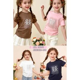 Фотография Футболка детская на девочку 26861 pink р.120-160 "Farbique" недорого оптом от прямого поставщика