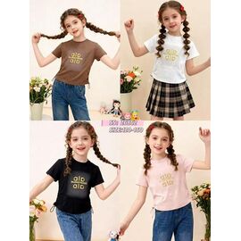 Фотография Футболка детская на девочку 26862 brown р.120-160 "Farbique" недорого оптом от прямого поставщика