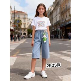 Фотография Бриджи детские на девочку 2503 l.blue р.25-30 "Farbique" недорого оптом от прямого поставщика