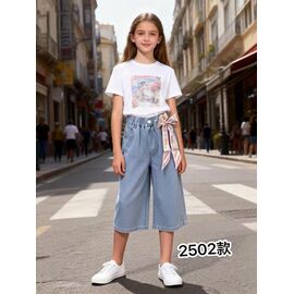 Фотография Бриджи детские на девочку 2502 l.blue р.25-30 "Farbique" недорого оптом от прямого поставщика