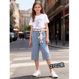 Фотография Бриджи детские на девочку 2702 l.blue р.27-32 "Farbique" недорого оптом от прямого поставщика