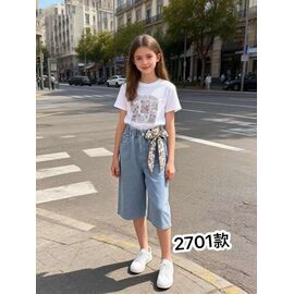 Фотография Бриджи детские на девочку 2701 l.blue р.27-32 "Farbique" недорого оптом от прямого поставщика