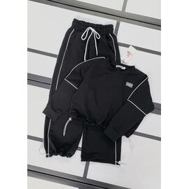 Фотография Костюм детский спортивный на девочку 393 black р.128-152 "Kosmy" недорого оптом от прямого поставщика