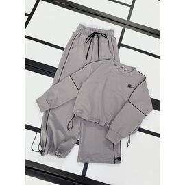 Фотография Костюм детский спортивный на девочку 393 grey р.128-152 "Kosmy" недорого оптом от прямого поставщика