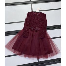 Фотография Платье детское лёгкое на девочку K357 wine р.98-116 "Kosmy" недорого оптом от прямого поставщика