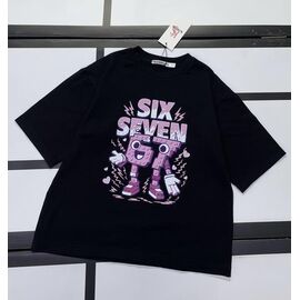 Фотография Футболка детская на девочку 520-52 black р.128-152 "Kosmy" недорого оптом от прямого поставщика