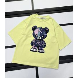 Фотография Футболка детская на девочку 520-59 yellow р.128-152 "Kosmy" недорого оптом от прямого поставщика