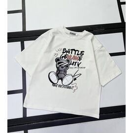 Фотография Футболка детская на девочку 520-63 white р.128-152 "Kosmy" недорого оптом от прямого поставщика