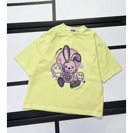 Фотография Футболка детская на девочку 520-66 yellow р.128-152 "Kosmy" недорого оптом от прямого поставщика