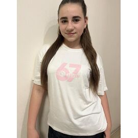 Фотография Футболка детская на девочку M520 white р.140-164 "Moda school" недорого оптом от прямого поставщика
