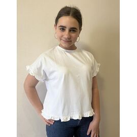 Фотография Футболка детская на девочку M536 white р.140-164 "Moda school" недорого оптом от прямого поставщика